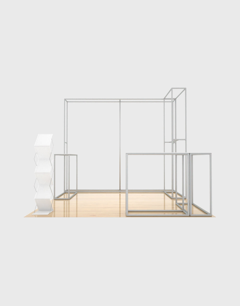 ポータブル展示ディスプレイ 3m x 3m - モデル42