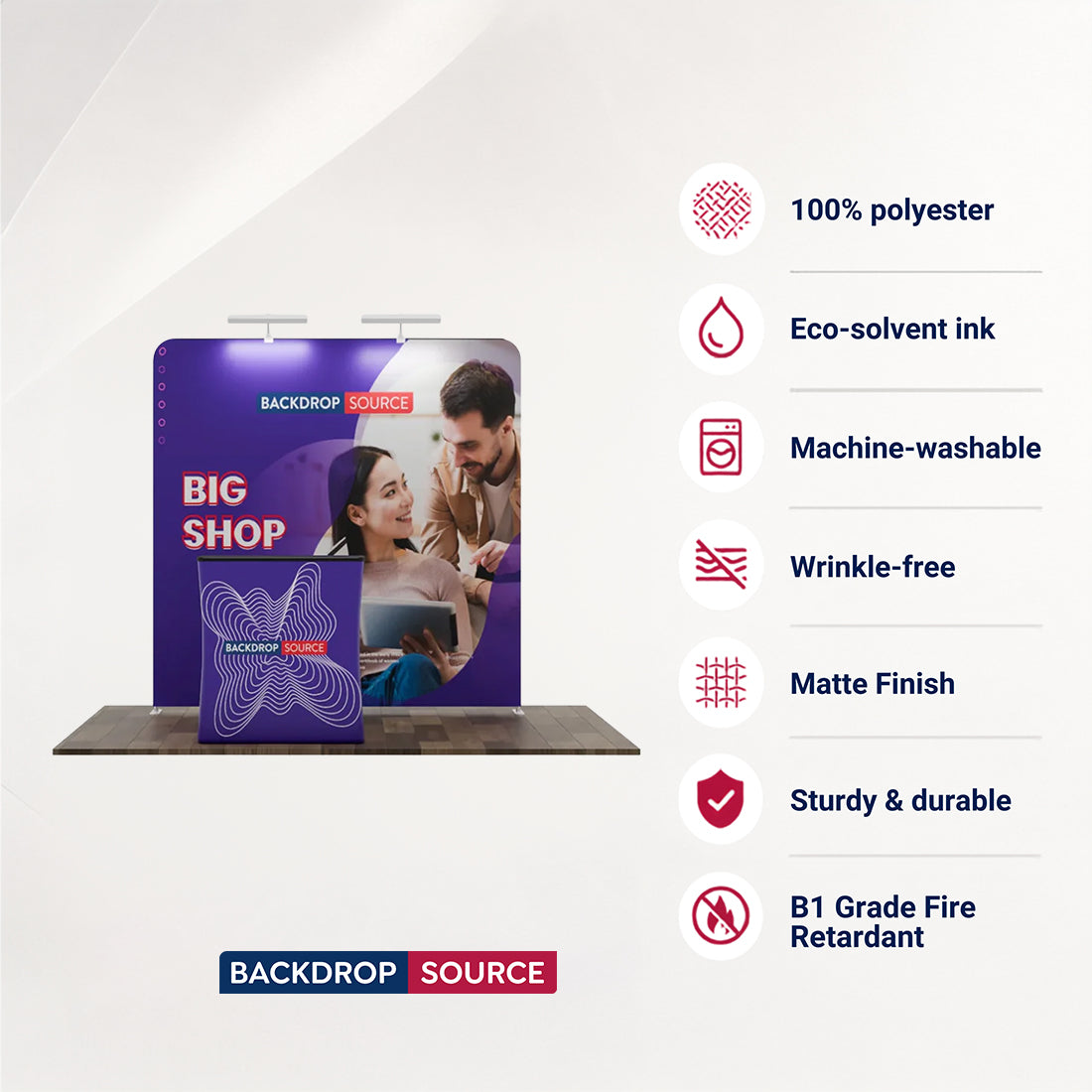 3m x 3m Straight Exhibit Pro 3-in-1 Display Kit with Hard Podium Case