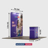 3m x 3m Straight Exhibit Pro 3-in-1 Display Kit with Hard Podium Case