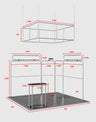 3x3m Booth Kit with Modular Walls, Hanging Banner & Counter