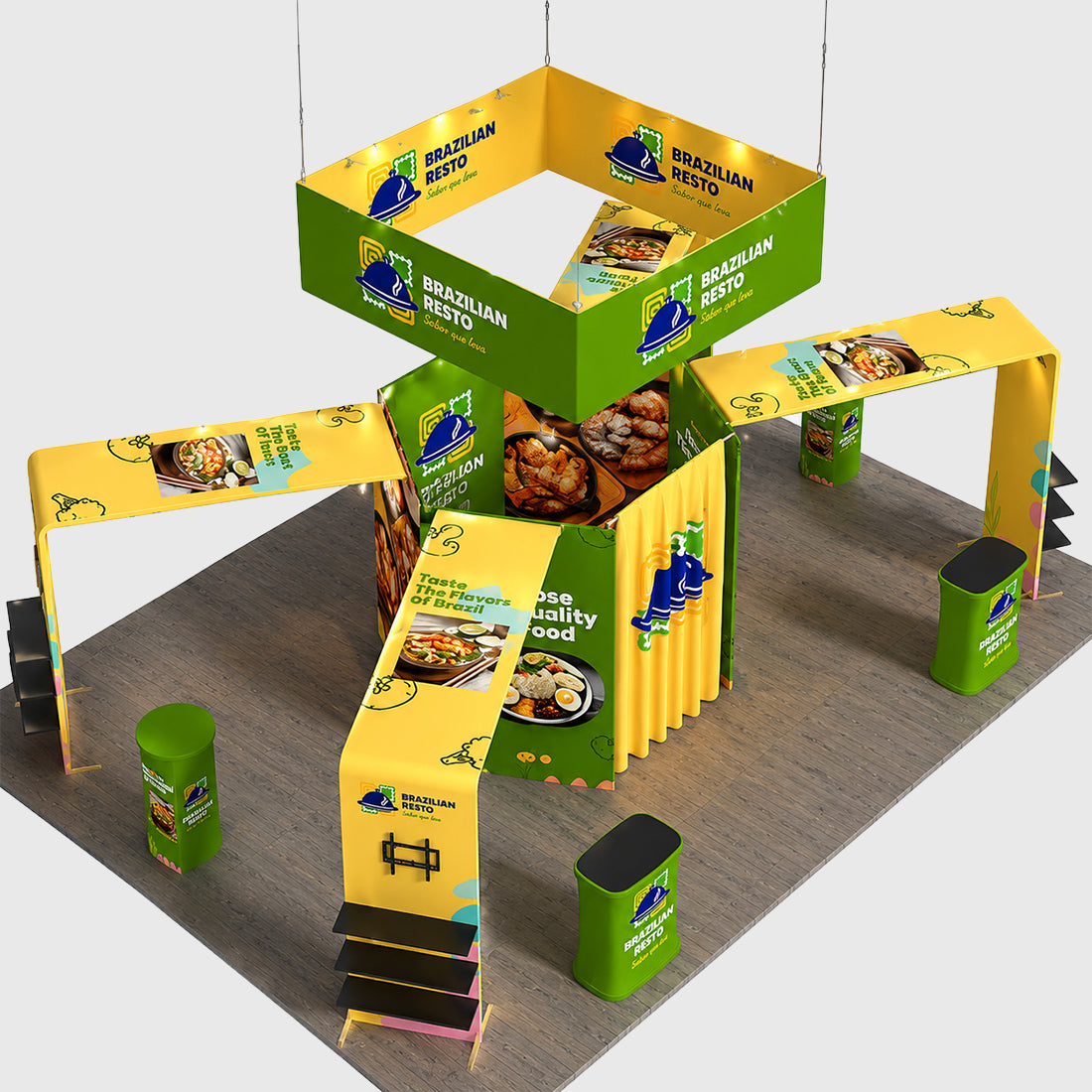モジュラーブースキット 9m x 6m - モデル4