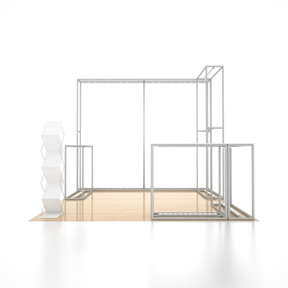 ポータブル展示ディスプレイ 3m x 3m - モデル42