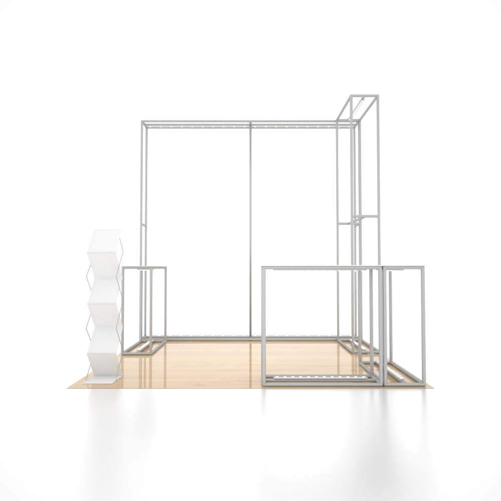 ポータブル展示ディスプレイ 3m x 3m - モデル42