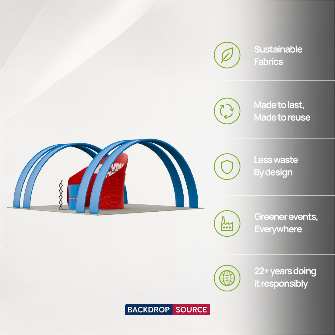 6mミーティングポッド（ラウンドアーチ展示キット付）