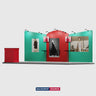 6m ストレートバックドロップ 3Dウォール＆アーチ 展示キット