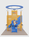 ポータブル展示ディスプレイ 3m x 3m - モデル40