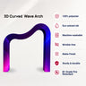 3D Fabric Curved Wave Arch Backdrop