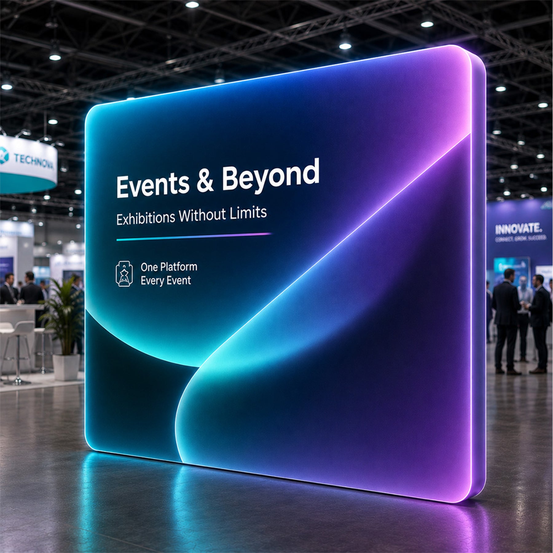 3D Tension Fabric Wall with LED Illumination