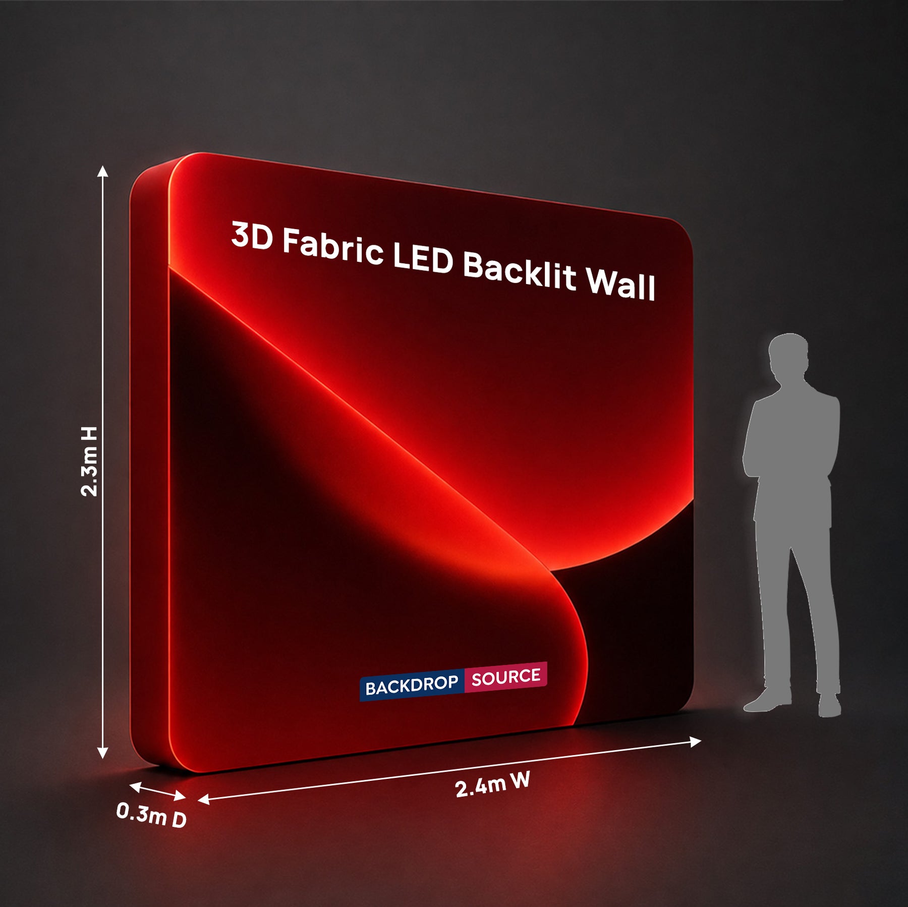 3D Tension Fabric Wall with LED Illumination