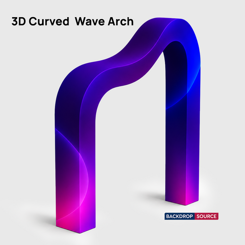 3D布製カーブウェーブアーチ背景幕
