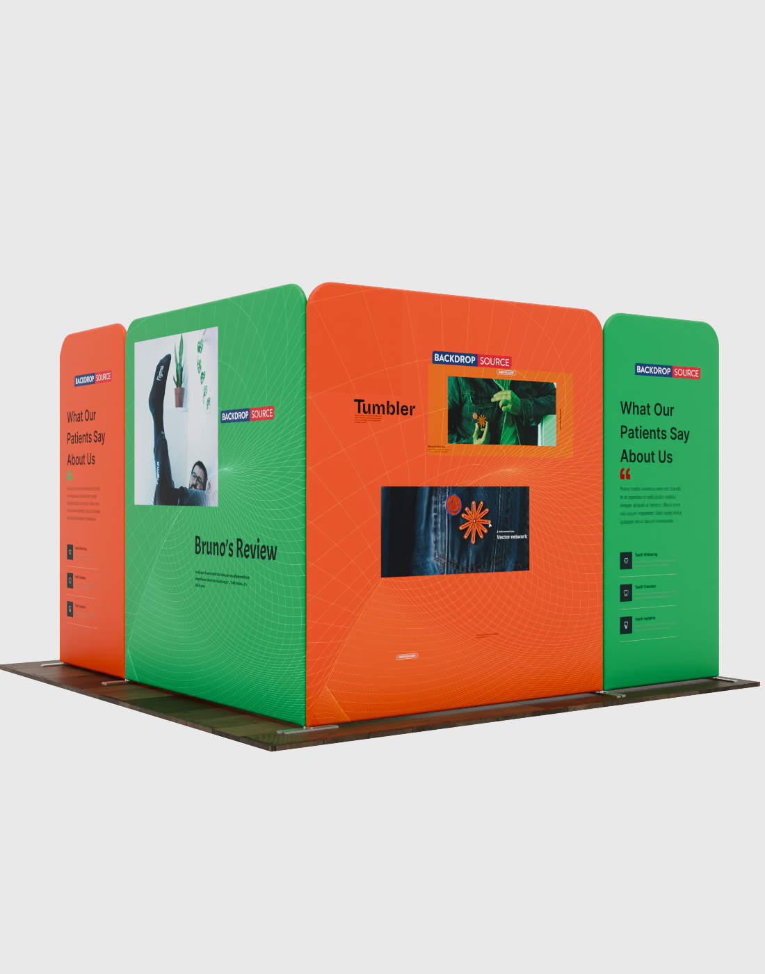 Magnetic Fabric Booth Display - Model 2 (3m x 3m)