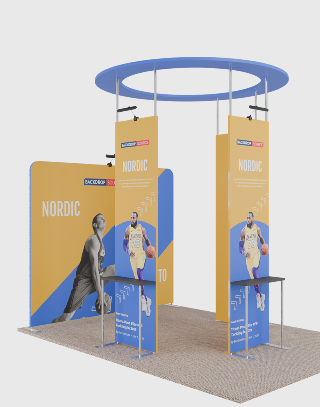 ポータブル展示ディスプレイ 3m x 3m - モデル40