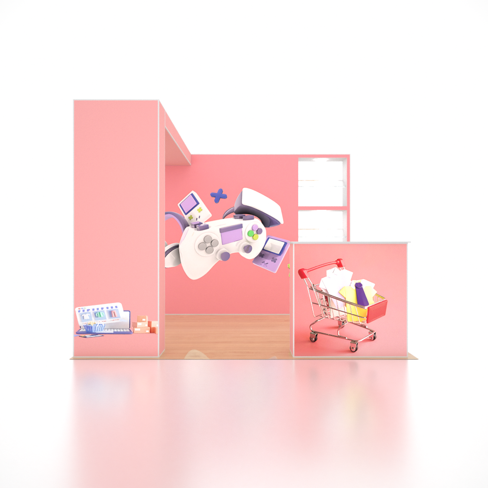 SEG Pro ポップアップブース – モデル4 (3m x 3m)