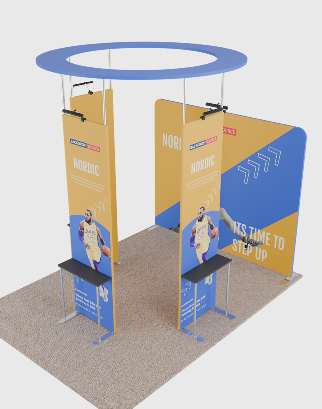 ポータブル展示ディスプレイ 3m x 3m - モデル40