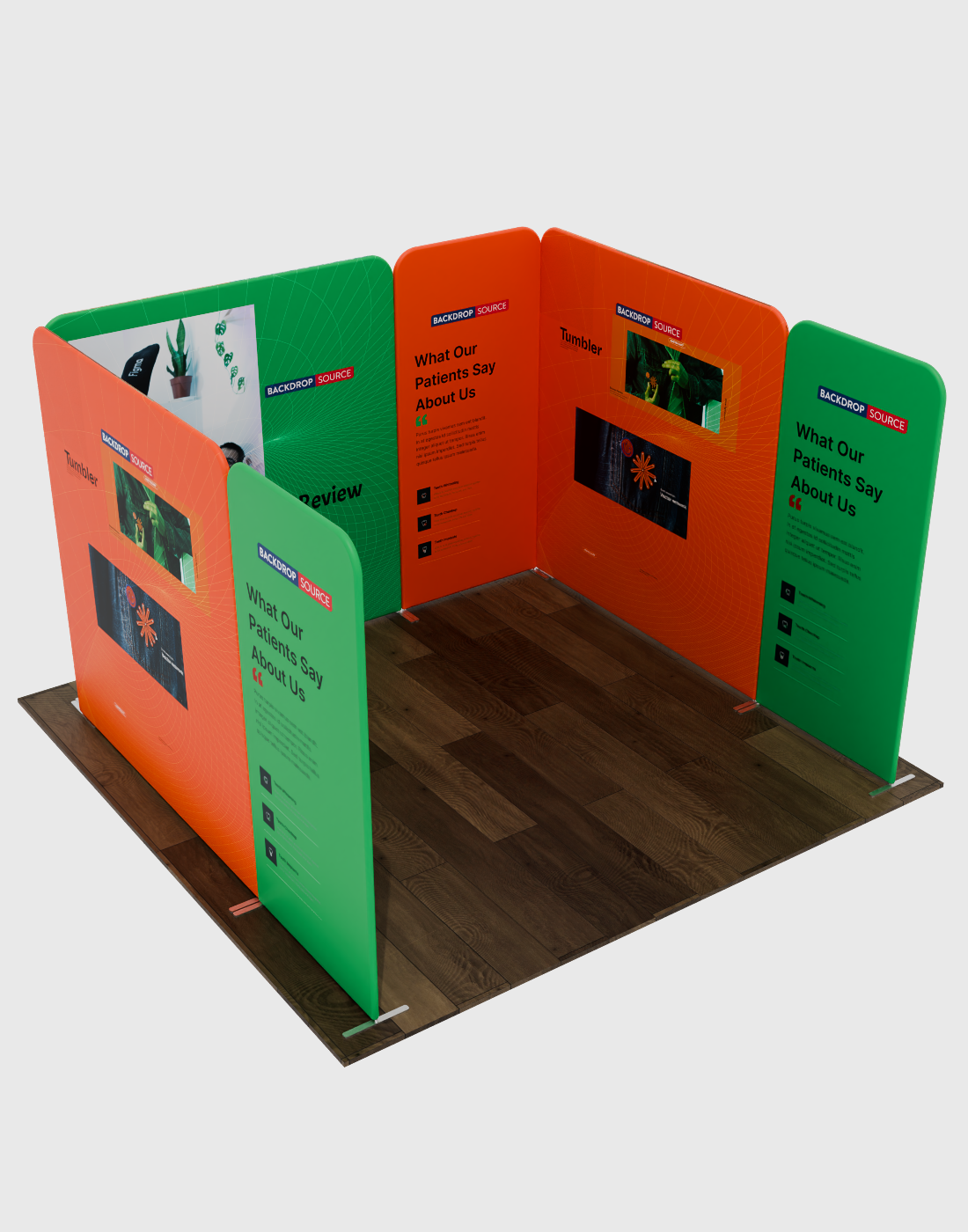Magnetic Fabric Booth Display - Model 2 (3m x 3m)