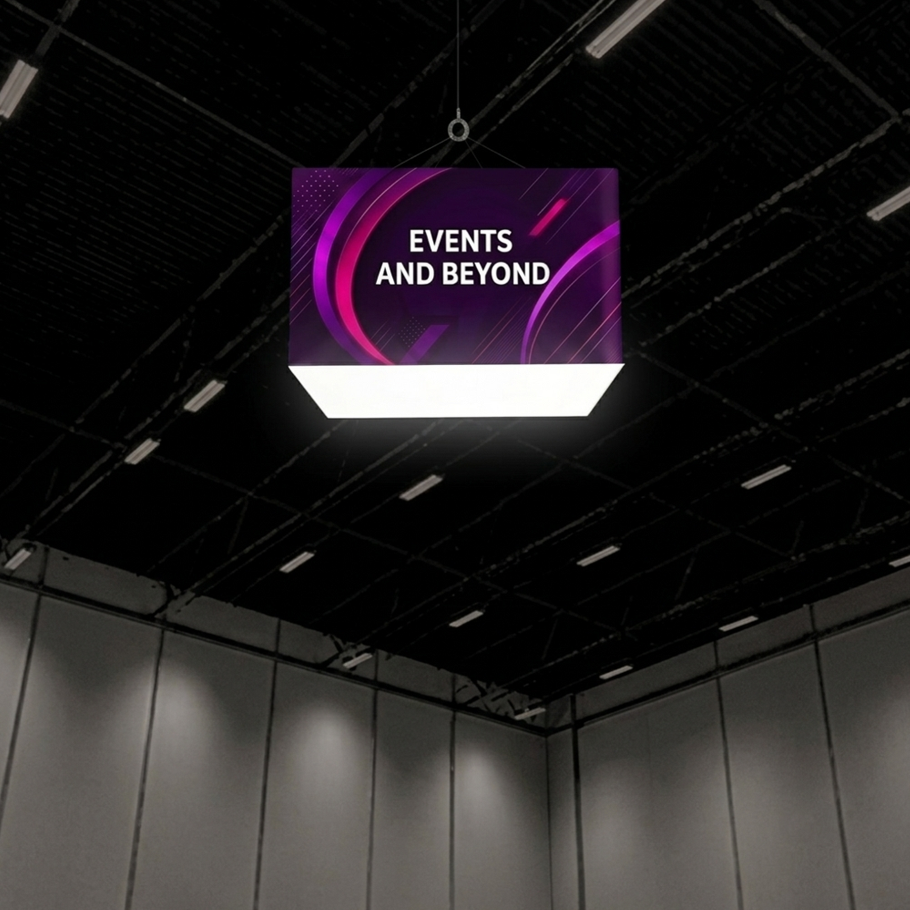 Backlit Cubic Hanging Banner