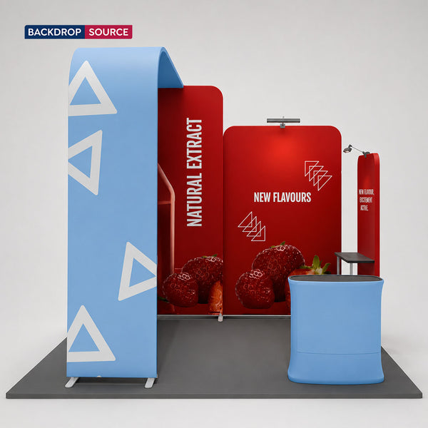 ポータブル展示ディスプレイ 3m x 3m - モデル15