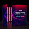 360° Custom Printed Exhibition Booth with LED lights