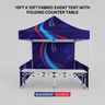 3m x 3m Fabric Event Tent with Folding Counter Table