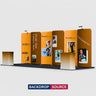 ポータブル展示ディスプレイ 3m x 6m - モデル17
