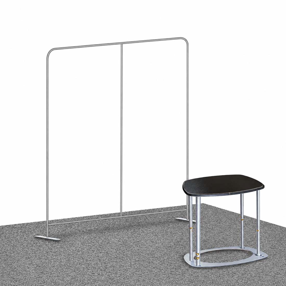3x3m Inclined Wall Booth Kit with Counter & TV Mount
