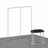 3x3m Inclined Wall Booth Kit with Counter & TV Mount