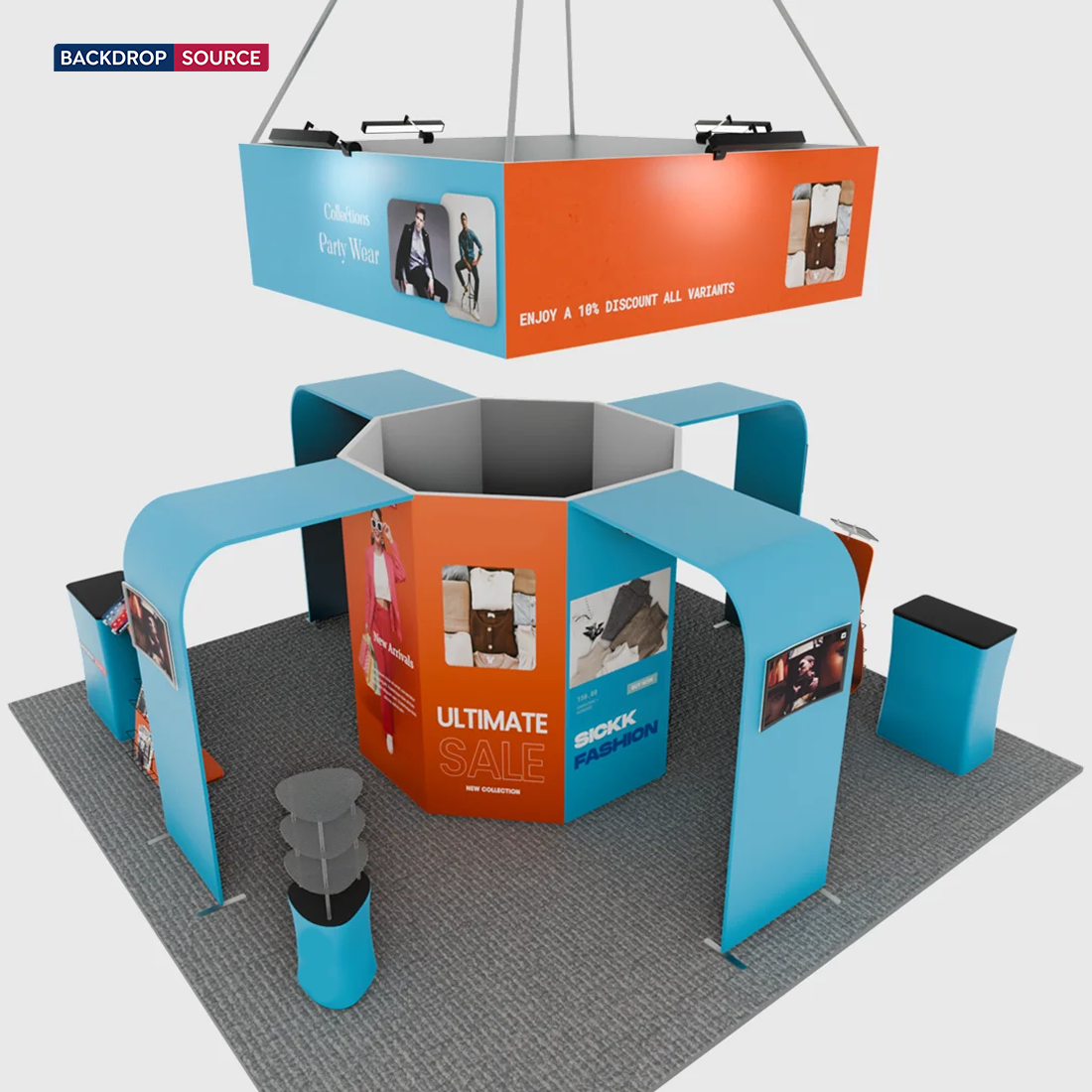 モジュラーブースキット 6m x 6m - モデル02