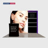 3x3m Fabric Wall Booth Kit with Shelving & LED Counter