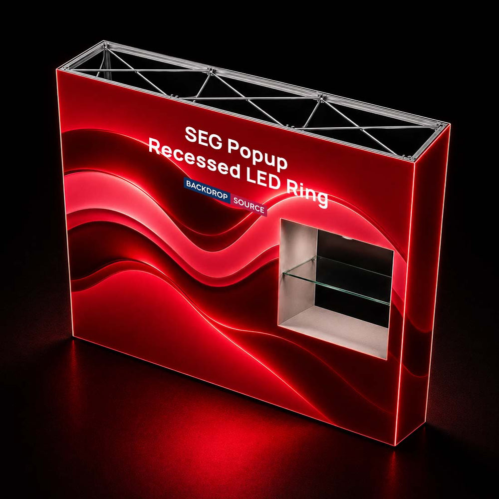 SEGポップアップ - 埋め込み式LEDリング付き社内ショーケース
