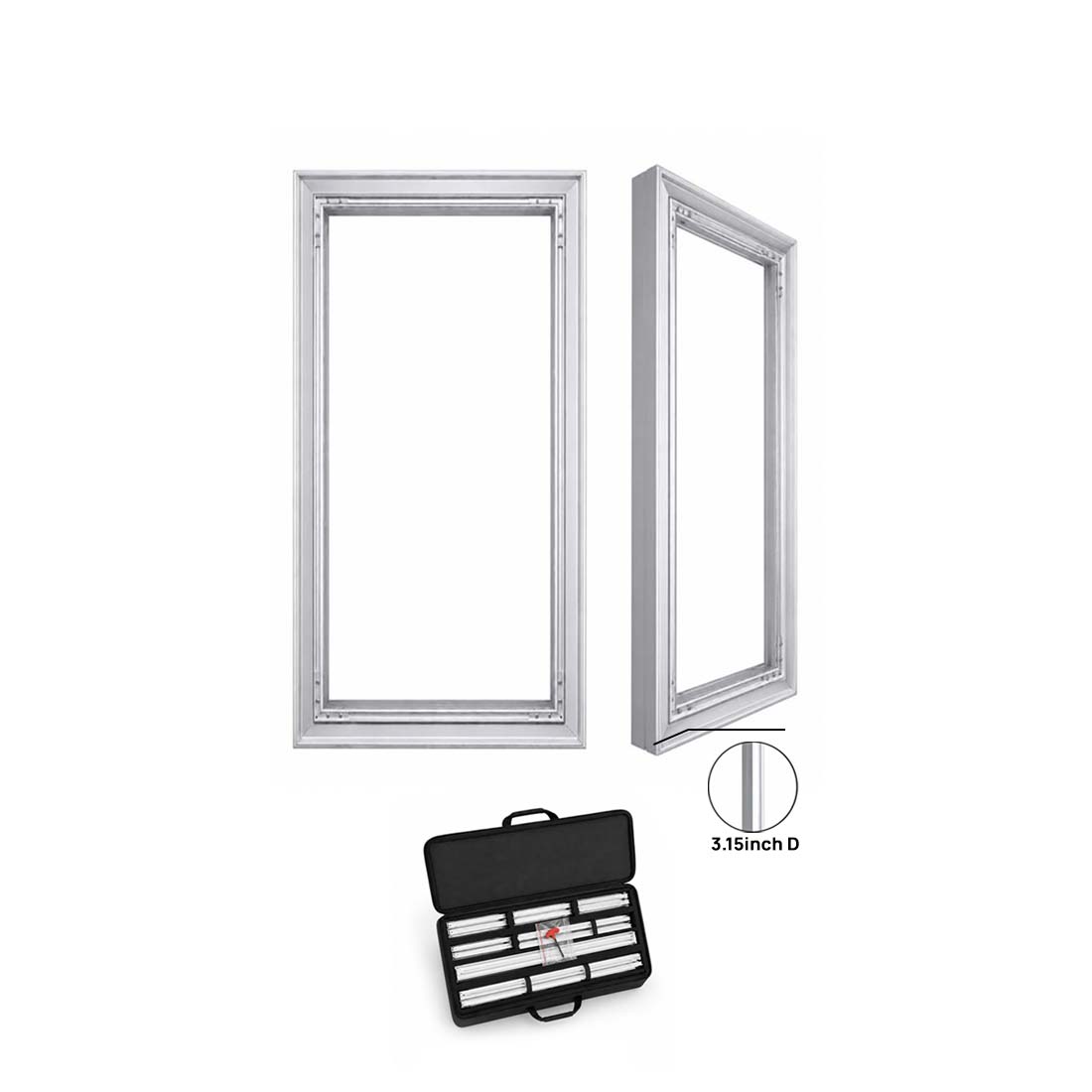 Wall-Mounted SEG Fabric display - 80mm Depth