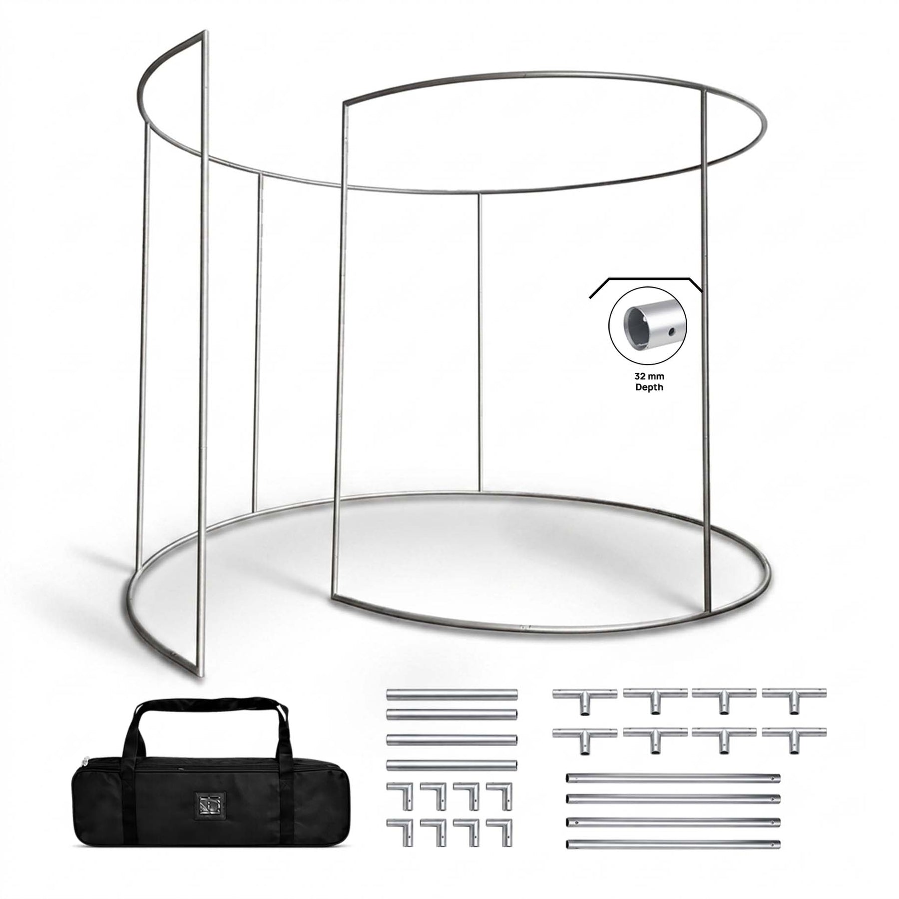 360° Custom Printed Exhibition Booth with LED lights