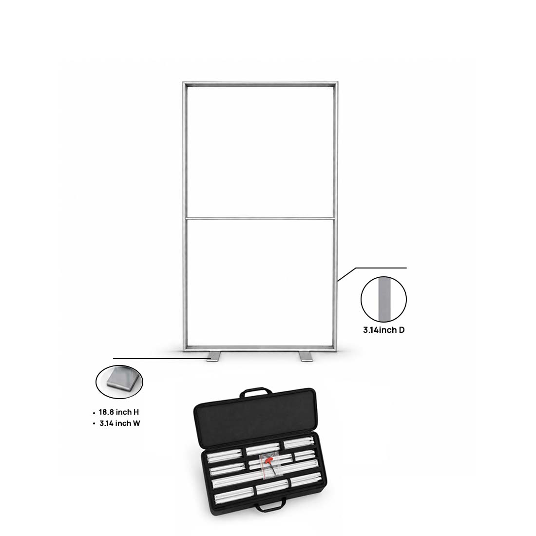 SEG Fabric Media Wall - 1m W x 2m H