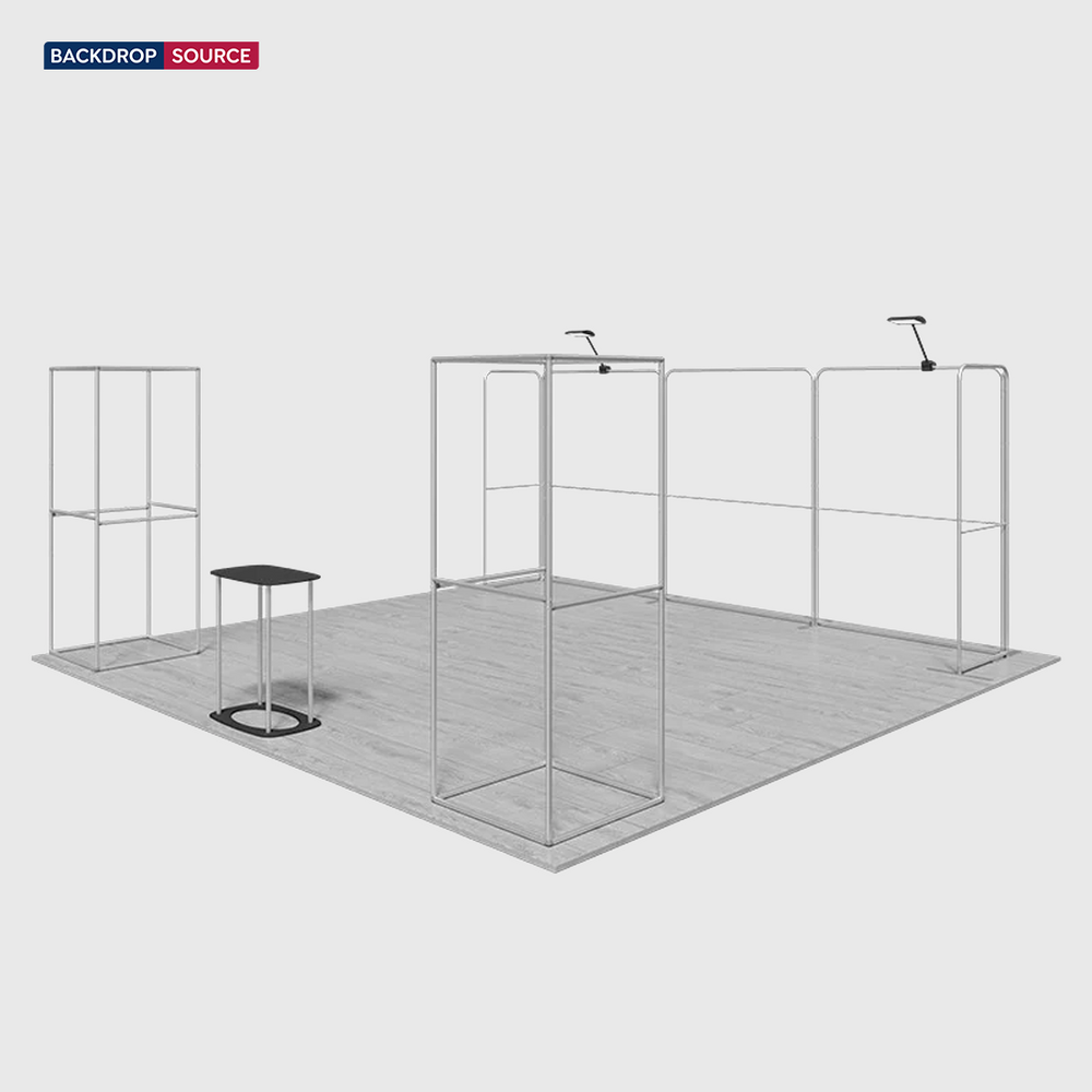 6x6m Magnetic Booth Kit with 2 Cubic Towers & Counter