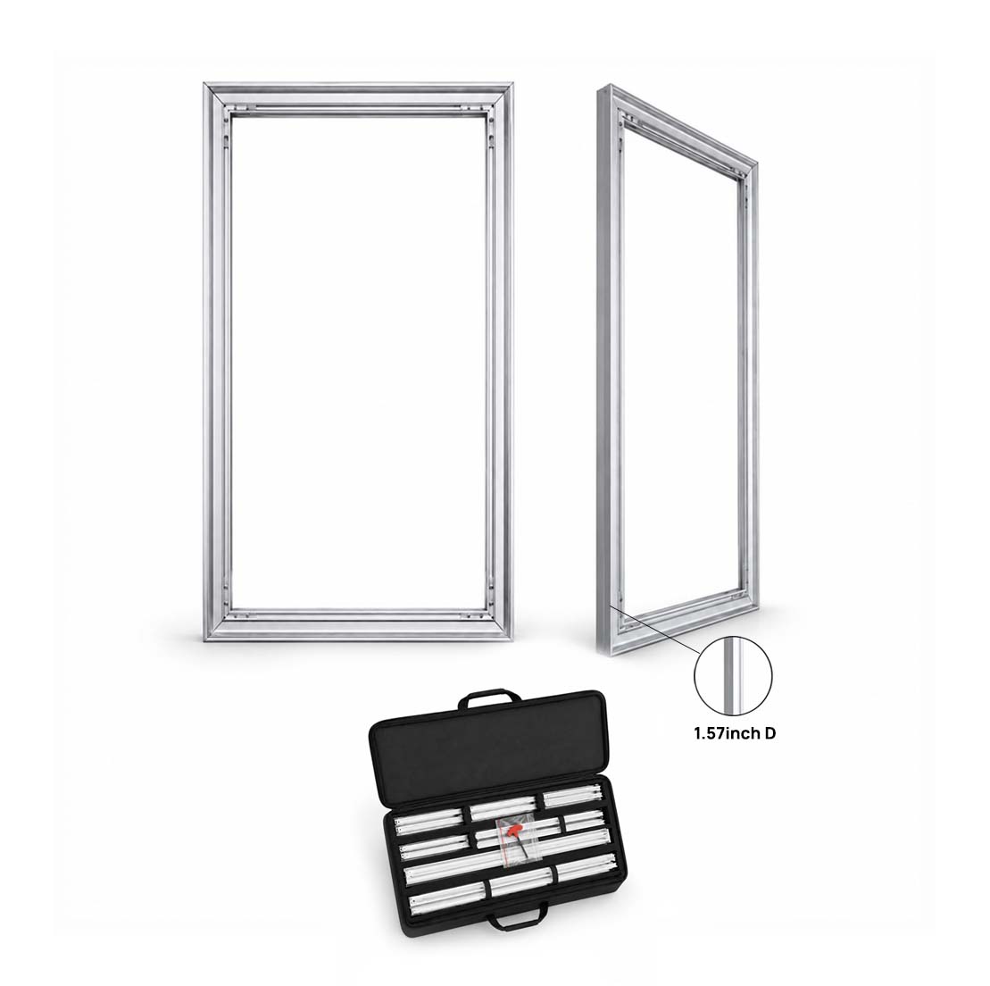 Wall-Mounted SEG Fabric display - 40mm Depth