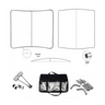 Premium Curved Fabric Backwall Kit with Clamping Lights