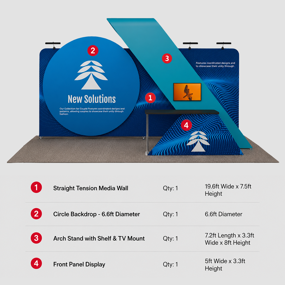 Portable Exhibit Display 6m x 3m - Model 18