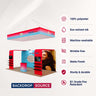 3x6m Booth Kit with 2 L-Shape TV Towers & Hanging Banner