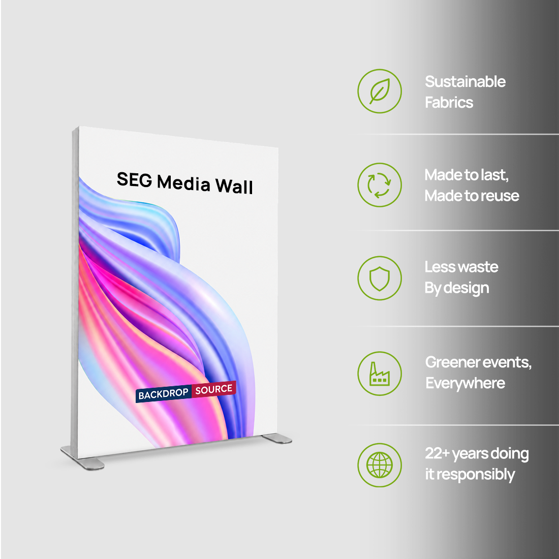 SEG Over Size Fabric Display -  3m W x 4m H