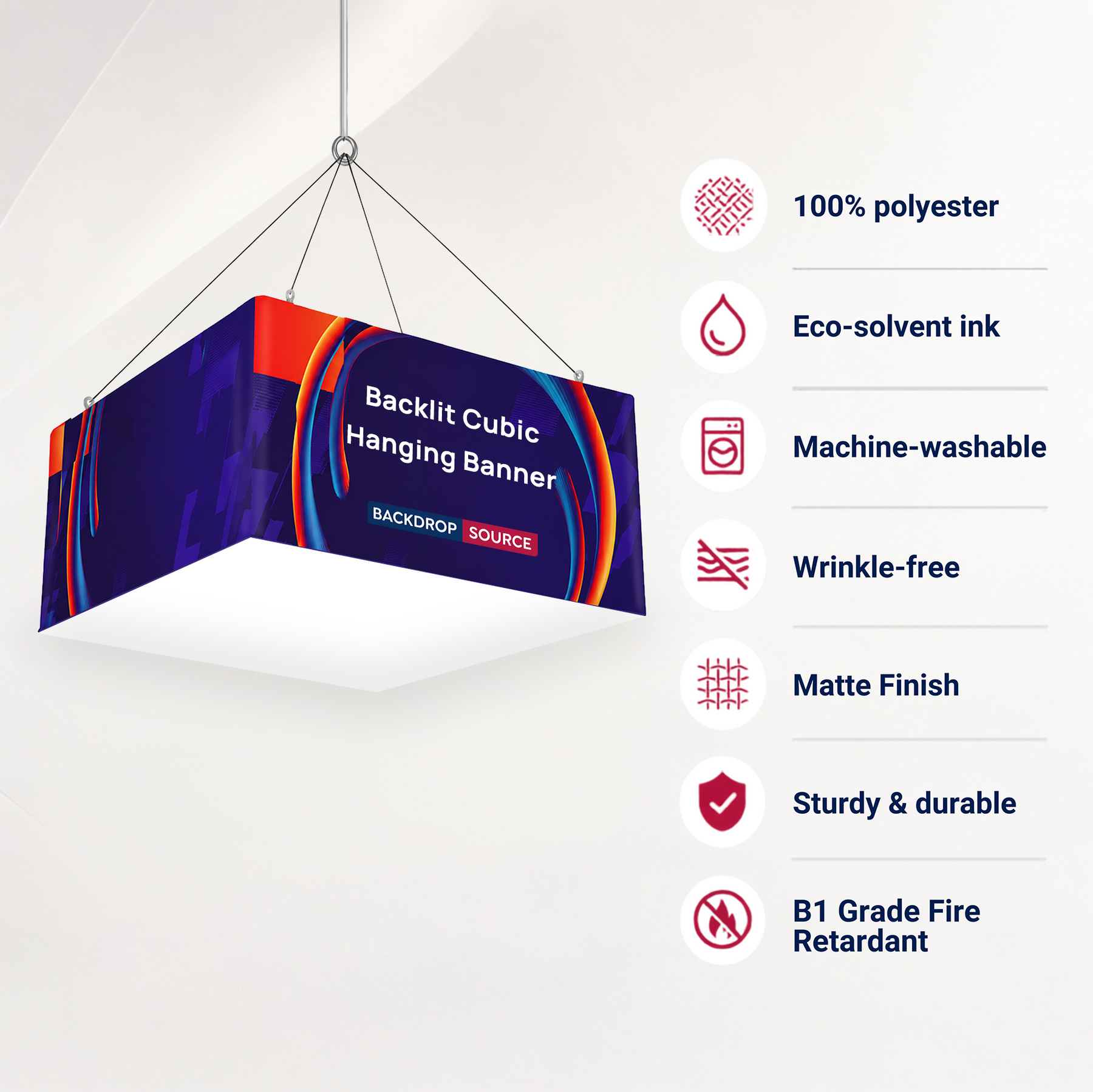 Backlit Cubic Hanging Banner