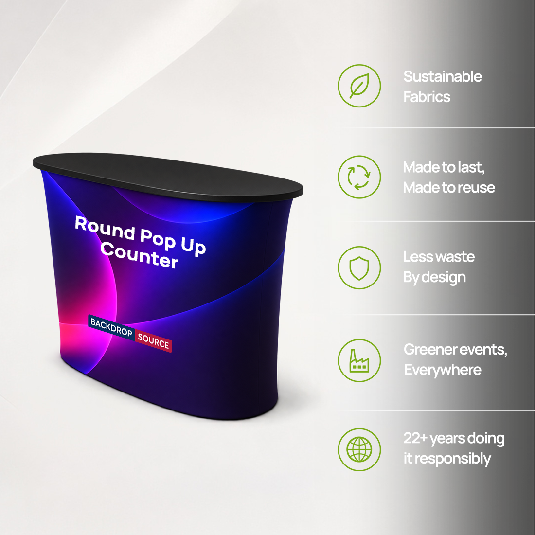 Fabric Velcro Pop Up Counter 2 x 2
