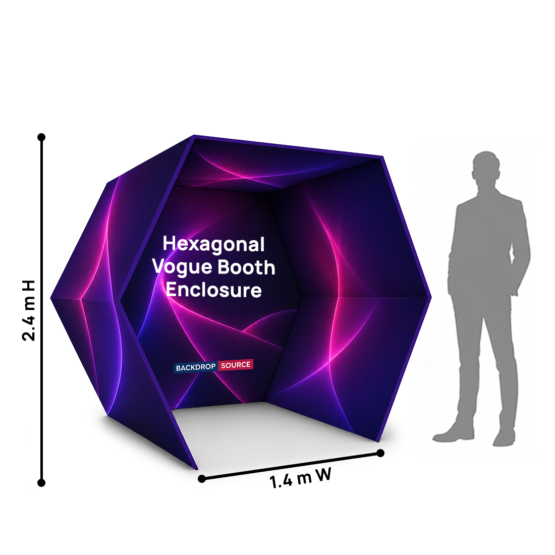 Hexagonal Vogue Booth Enclosure