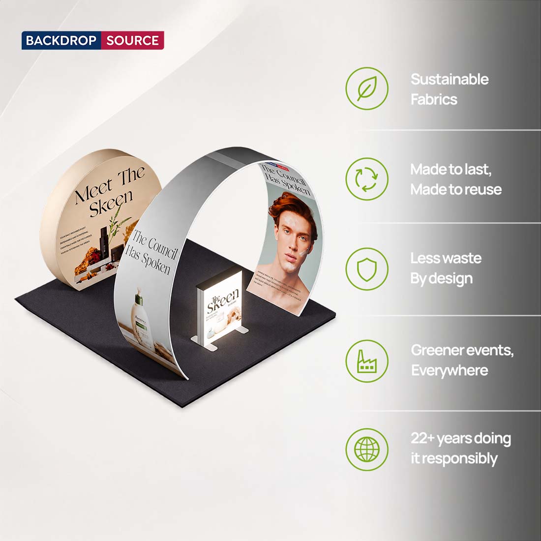 Portable Exhibit Display 3m x 3m - Model 34