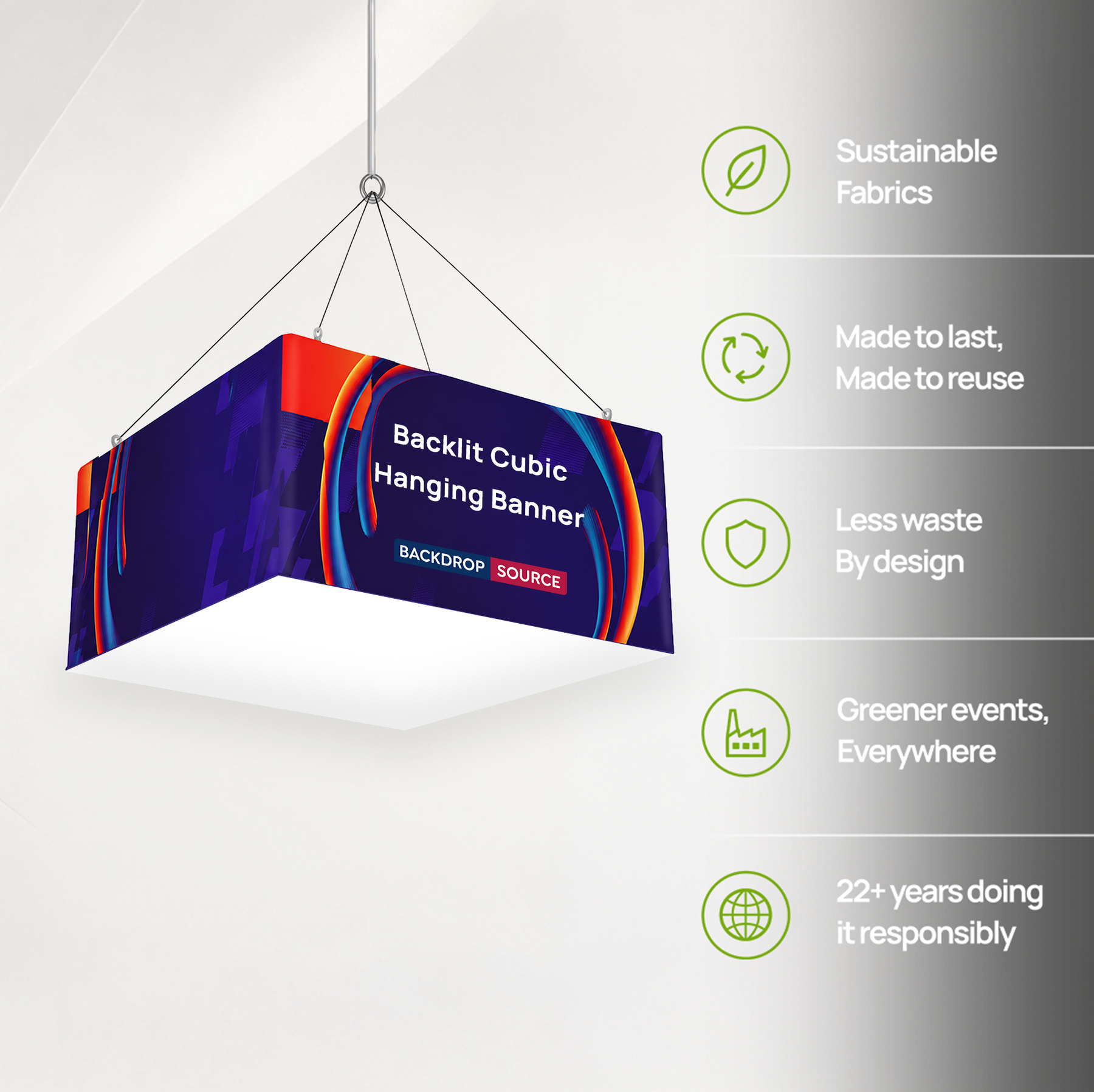 Backlit Cubic Hanging Banner