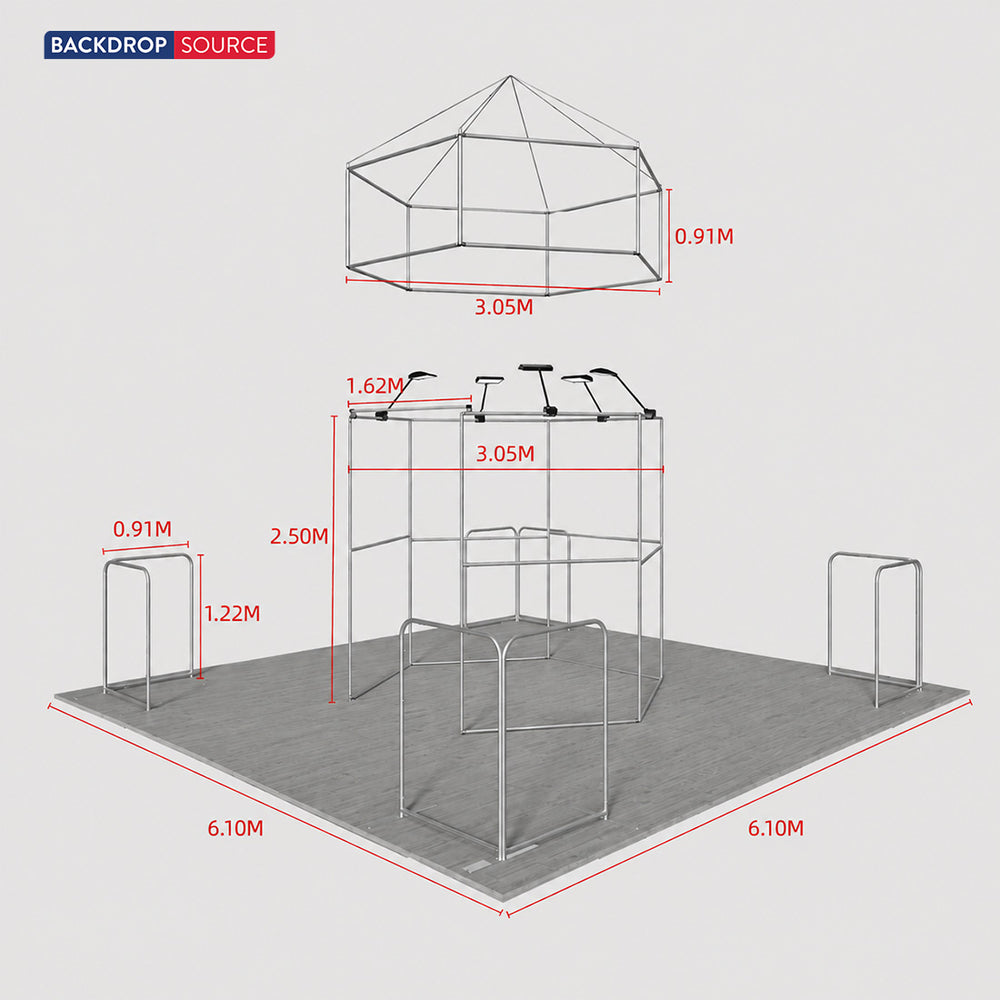 モジュラーブースキット 6m x 6m - モデル20