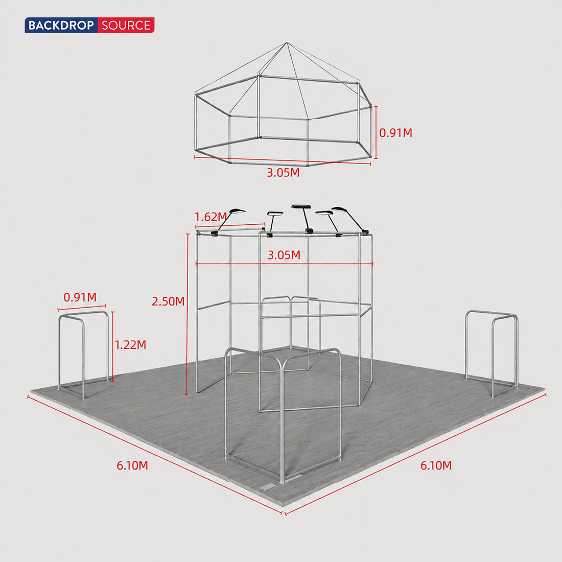 モジュラーブースキット 6m x 6m - モデル20
