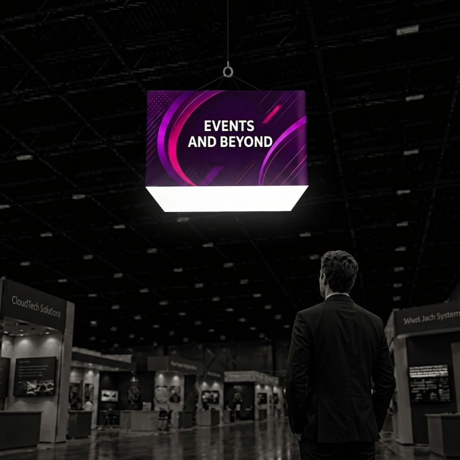 Backlit Cubic Hanging Banner