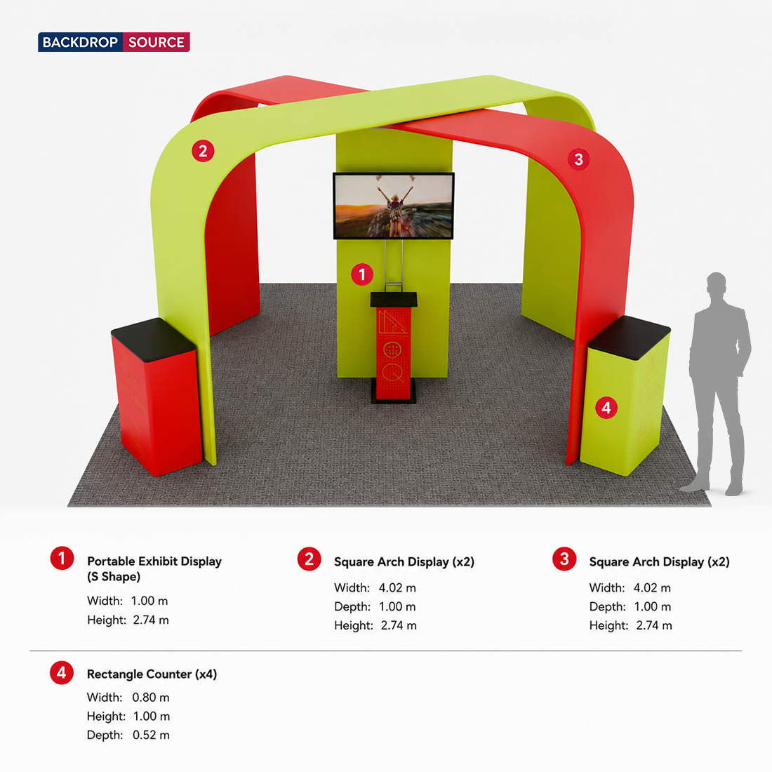 モジュラーブースキット 6m x 6m - モデル05