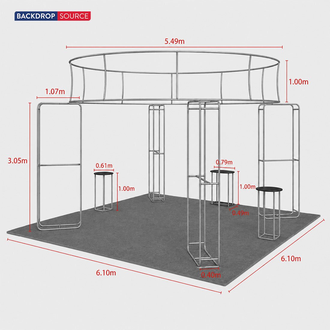 モジュラーブースキット 6m x 6m - モデル22