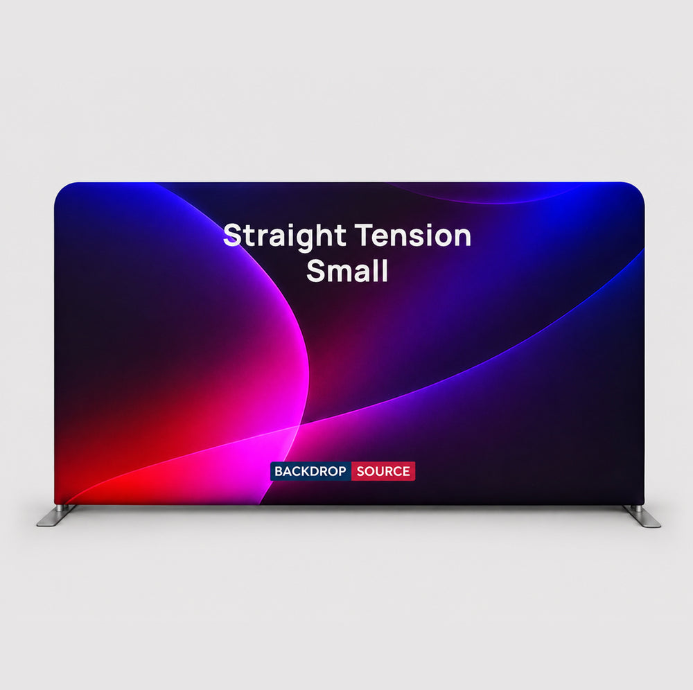Small Portable Straight Fabric Backdrop - 3m W x 0.9m H