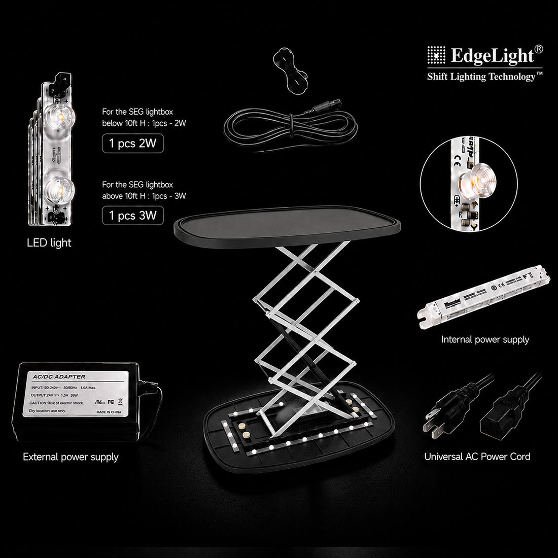Backlit Fabric Square Pop Up Counter